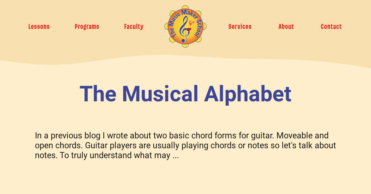 The Musical Alphabet - Music Maker School